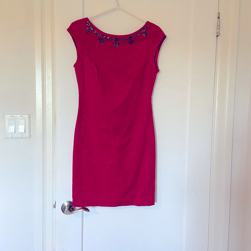 Embellished red dress